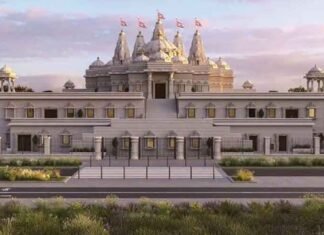 Hindu temple as BAPS Mandir in Paris
