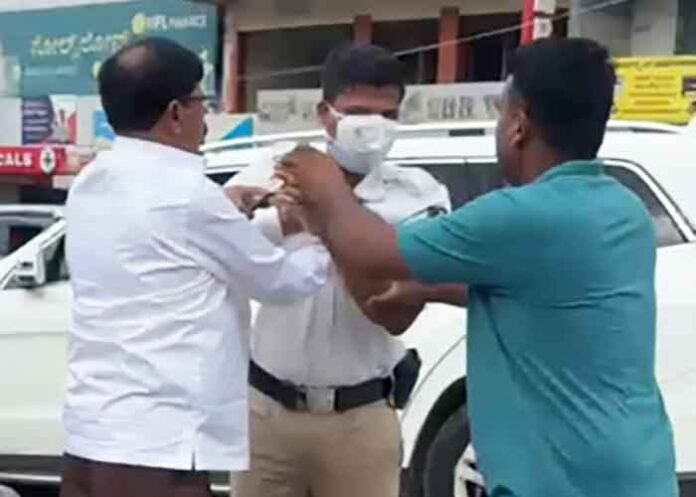 JDS leader Manjunath C arrested for assaulting traffic cop