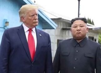 Trump Shares 2019 Photo With Kim Jong-un, Says ‘We Get Along GREAT’ Kim Jong Un with Donald Trump Photo