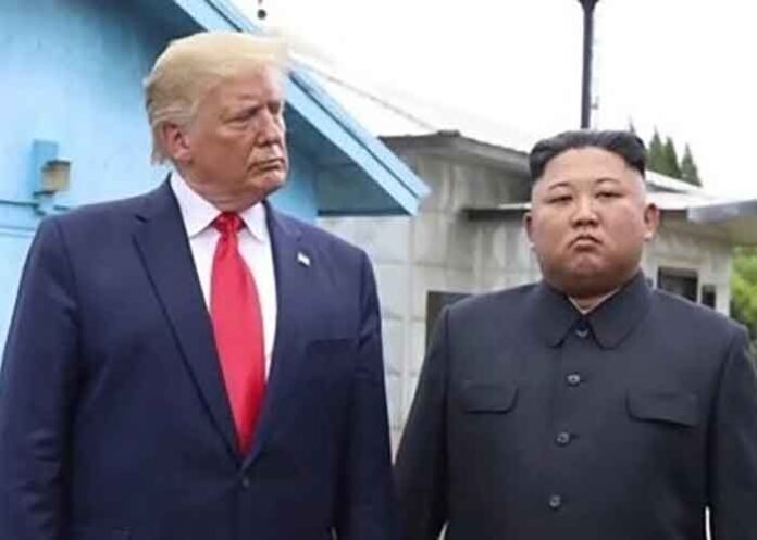 Kim Jong Un with Donald Trump Photo
