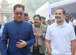 Rijiju urges Congress to back women’s quota Bill after Rahul Gandhi’s remarks on women’s empowerment