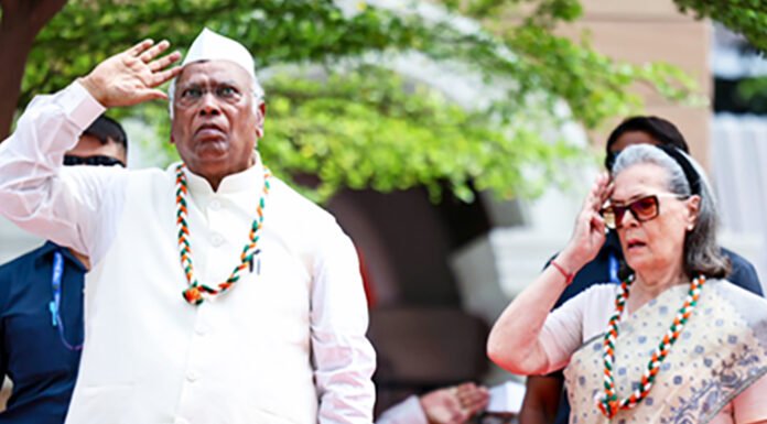 Kharge defends Congress rendition of Vande Mataram, asks: ‘If it is a crime, file case against Gandhi, Nehru’ Mallikarjun Kharge Sonia Gandhi Salute