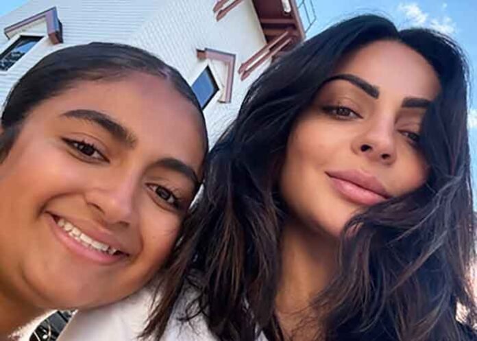 Neeru Bajwa with eldest daughter