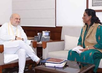 PT Usha with Amit Shah