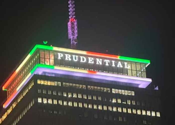 Prudential Center in Boston glows in Indian tricolour