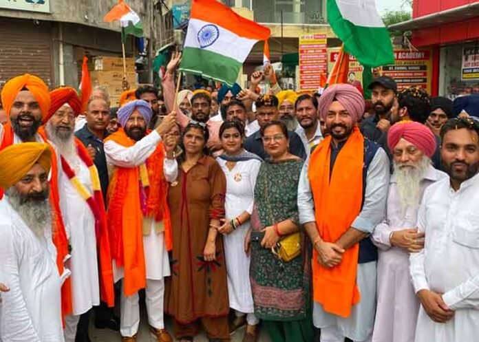 Punjab BJP held a Tiranga Yatra in Ropar