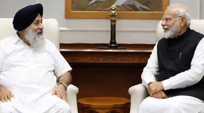 Sukhbir Singh Badal met PM Modi