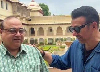 Sunny Deol Revisits ‘Ghayal’ Memories with Rajkumar Santoshi at Rambagh Palace Sunny Deol with Rajkumar Santoshi at Rambagh Palace