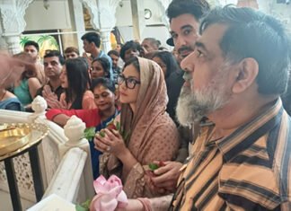 Sunny Leone Seeks Blessings at ISKCON Temple with Husband Daniel Weber Ahead of New Project Sunny Leone prayers at ISKCON temple with Daniel Weber
