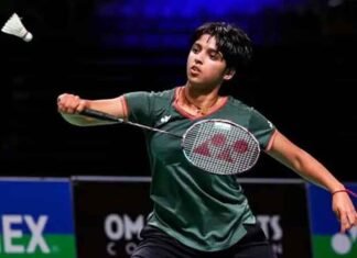 Tanvi Sharma Wins Taipei Open Super 300 Title, Becomes Youngest Champion in Tournament History Tanvi Sharma Playing Badminton