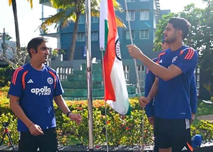 Team India marks Independence Day with flag hoisting in Galle Gill and Gambhir