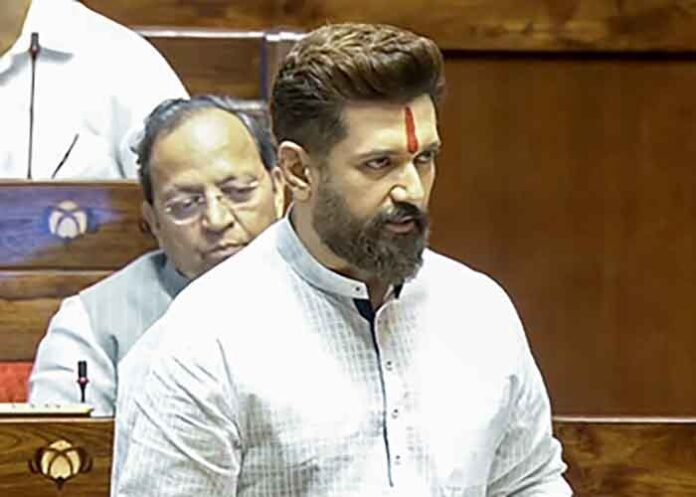 Union Minister Chirag Paswan in Parliament