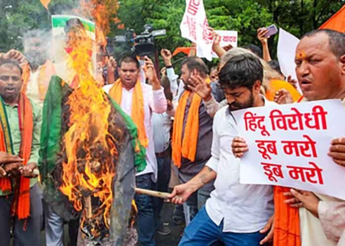VHP, Bajrang Dal protest in Bhopal Ram temple demonstration at Parliament