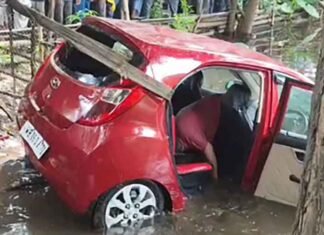 Woman dies after car falls into pond while learning to drive