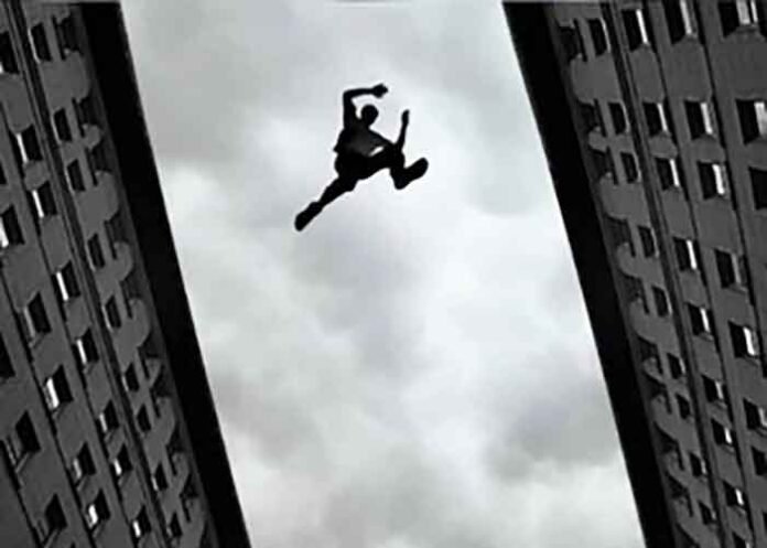 jump from building terrace
