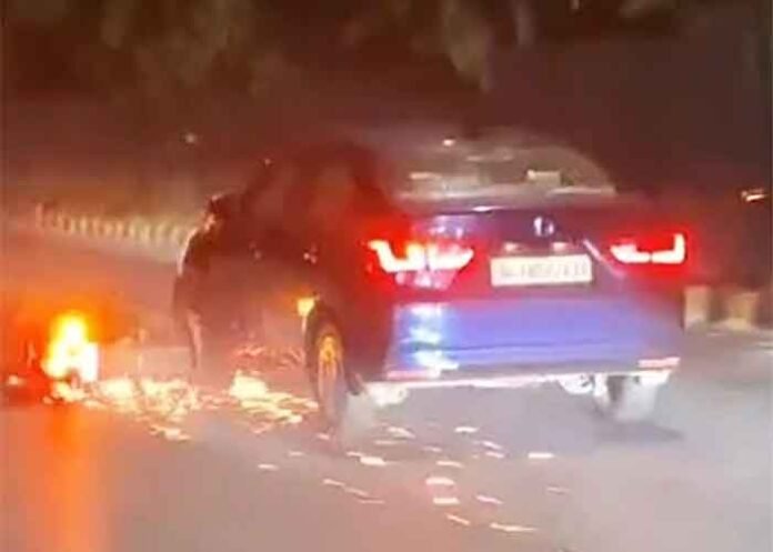 73-year-old Delhi man arrested after car drags motorbike