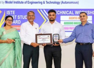 MRSPTU’s Anmol Rajan Receives ISTE Best Student Award 2026