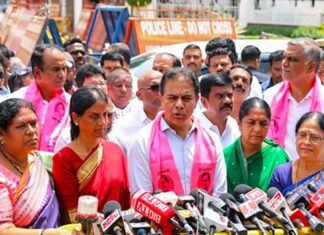 BRS Seeks Telangana Governor’s Intervention Over Alleged Police Assault on Legislators BRS KT Rama Rao complains