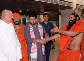 Ramdev, Brij Bhushan Singh End Long-Running Feud After Delhi Meeting Baba Ramdev meeting on Brij Bhushan Sharan Singh