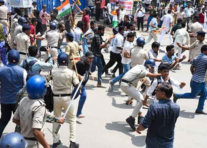 Bihar Police SI candidates protest in Patna