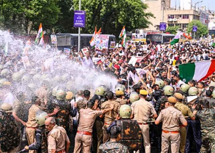 Congress stages protest in Jaipur