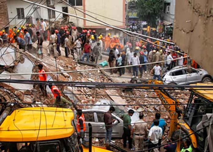 Delhi building collapse 2026