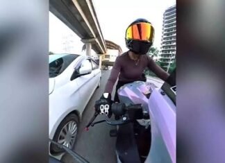 Woman Biker Alleges Car Followed, Hit Her Motorcycle After She Asked Driver to Keep Distance