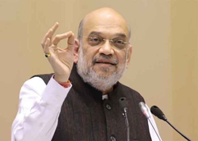 HM Amit Shah on mic says