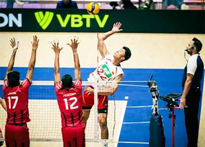 India China in Asian Mens Volleyball Championship