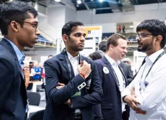 “Team Landed 5 Hours Ago, Still Haven’t Been Allotted Rooms”: Srinath Narayanan Slams FIDE Chess Olympiad Arrangements Indian Grandmaster and coach Srinath Narayanan with Players