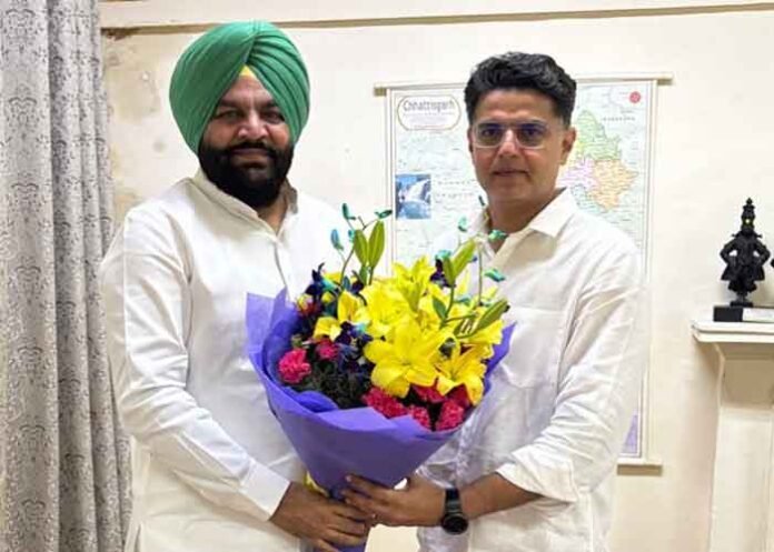 MP Gurjeet Singh Aujla meets Sachin Pilot