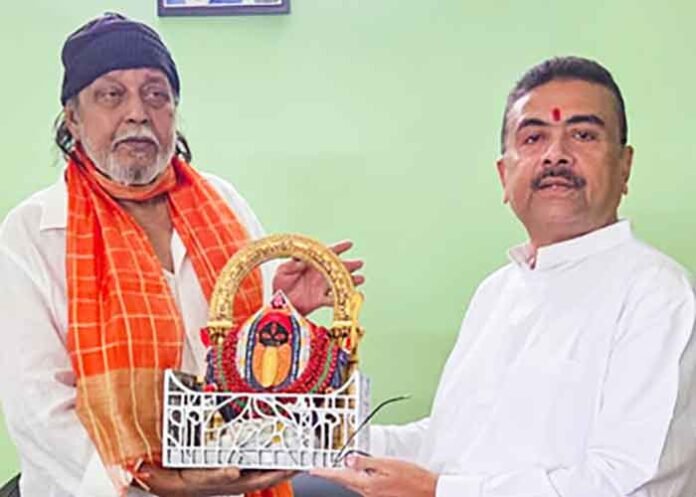 Mithun Chakraborty with CM Adhikari
