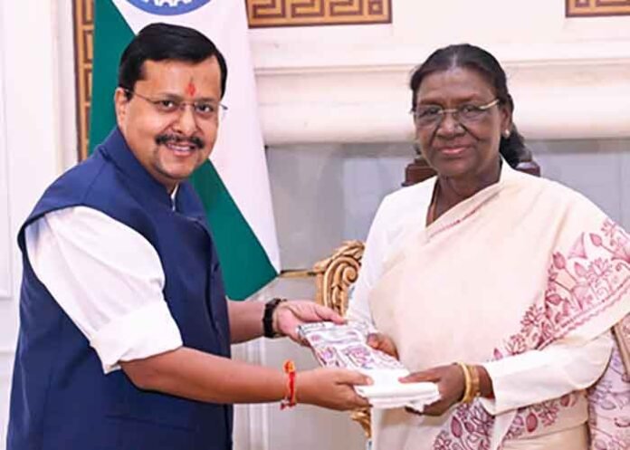 Nitin Nabin with President Droupadi Murmu