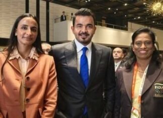 Asian Games: IOA chief PT Usha meets OCA President Sheikh Joaan at welcome reception