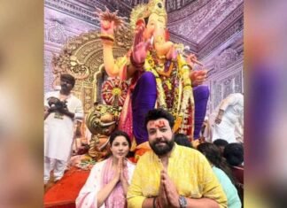 Shehnaaz Gill, Varun Sharma Offer Prayers at Lalbaugcha Raja in Mumbai