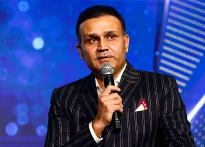 Virender Sehwag on mic