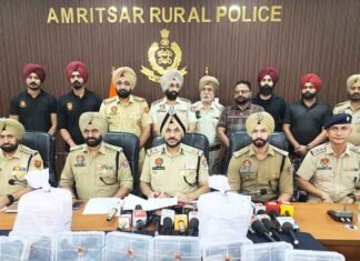 Amritsar Rural Police Arrest Four, Recover M-16 Rifle, Nine Pistols and 15 Kg Opium Amritsar Rural Police arrest four and recover
