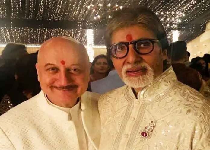Anupam Kher with Amitabh Bachchan