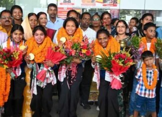 Asian Games gold medallists from Jharkhand receive warm welcome in Ranchi