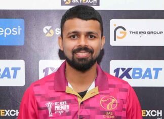 UAE All-Rounder Basil Hameed Handed Demerit Point for Audible Obscenity During Netherlands Match Basil Hameed UAE Cricketer