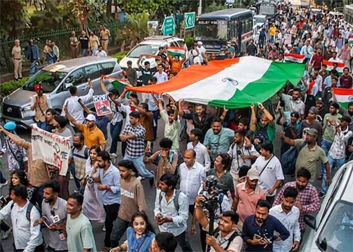 CJP Tiranga march