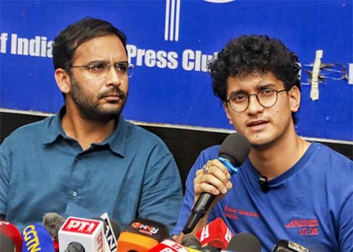 CJP leaders Saurav Das Ashutosh Ranka on mic