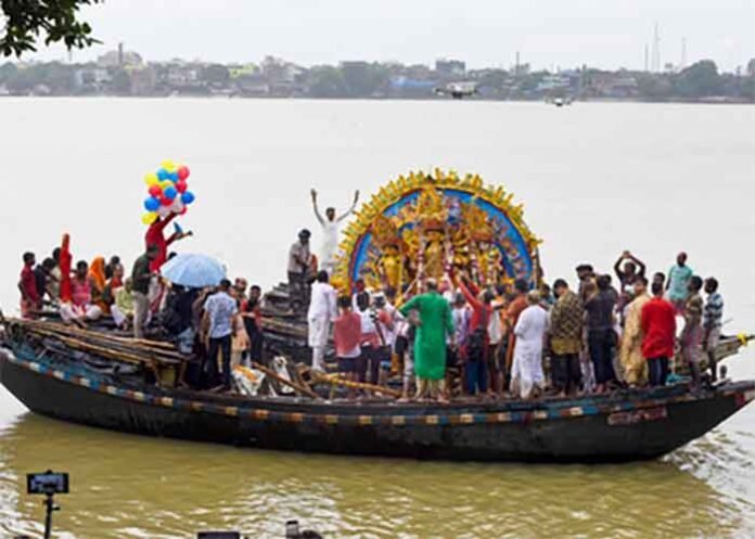 Durga idol immersions