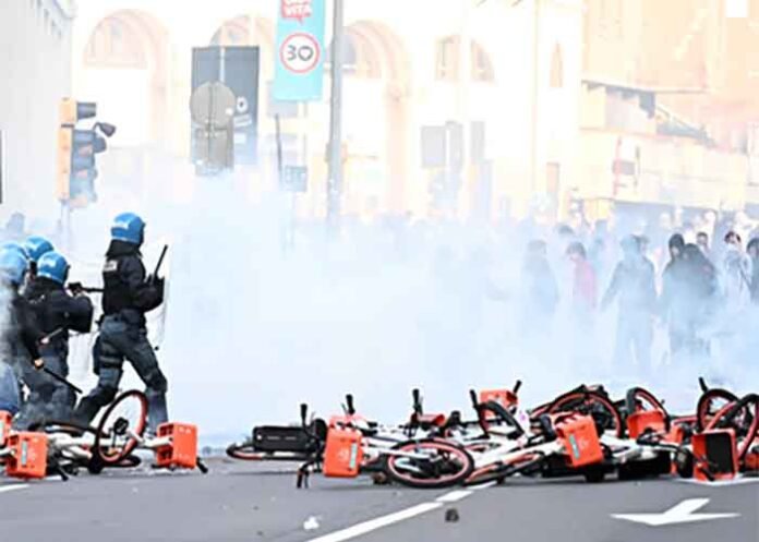 Italy amid protests and demonstrations