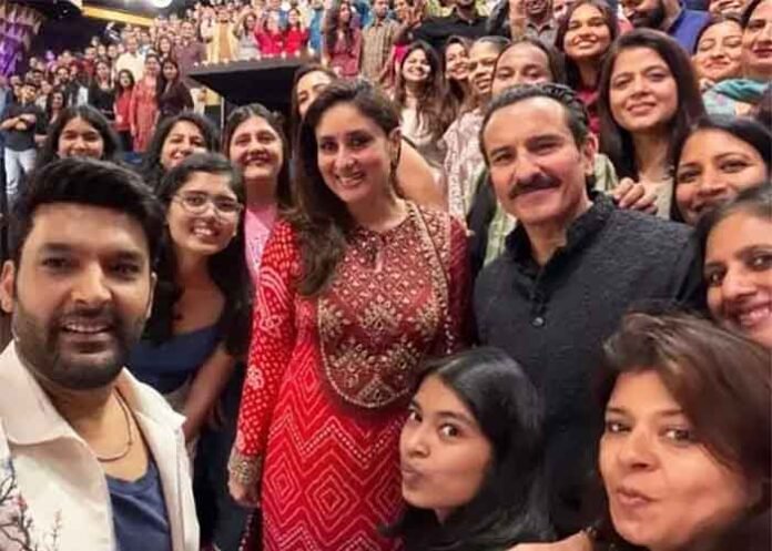 Kareena Kapoor with Saif Ali Khan on The Great Indian Kapil Sharma Show