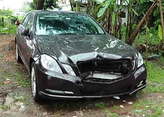 Kerala judge minor son driving Mercedes Accident