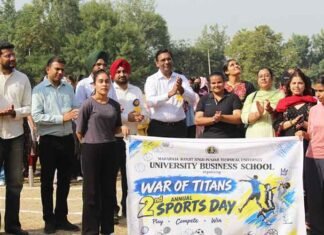 MRSPTU’s University Business School Hosts Second Annual Sports Meet ‘War of Titans’, Over 350 Students Participate MRSPTU hosts War of Titans sports