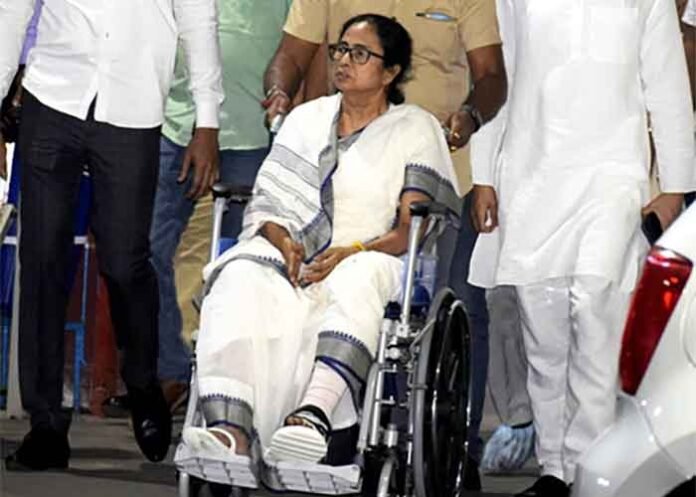Mamata Banerjee 2021 Nandigram leg injury