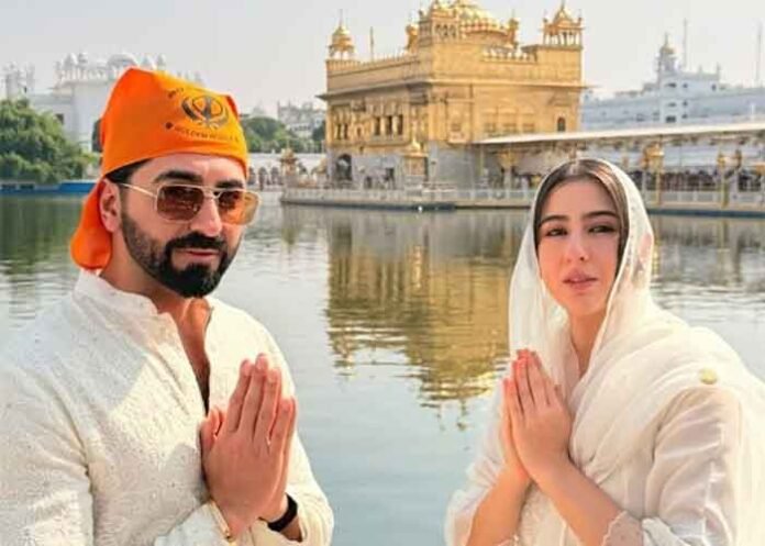 Sara Ali Khan at Golden Temple with Ayushmann Khurrana