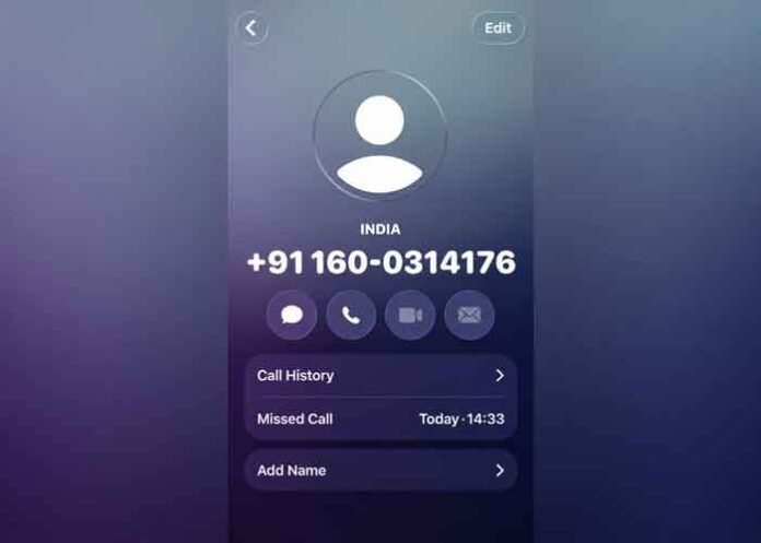 caller name display unknown
